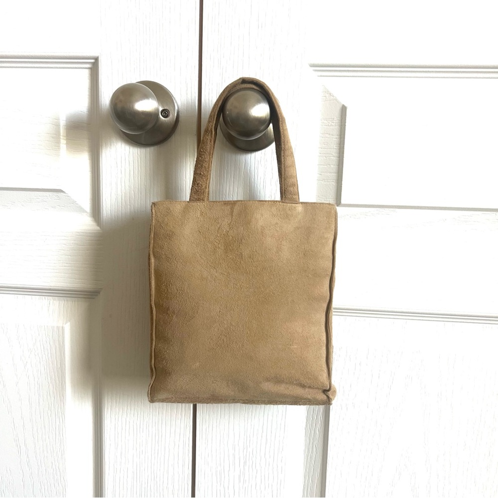 CHANEL Vintage Suede Fringe Rhinestone Mini Tote CC Logo - Picture 3 of 16